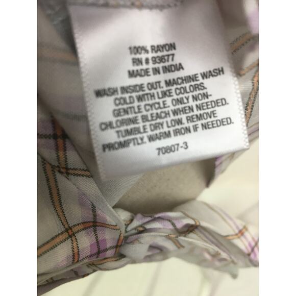 A.n.a Ruffle short sleeve tee plaid XL - Picture 12 of 12